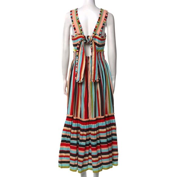 Farm Rio Striped Midi Dress with Tie Back - Size Medium - EUC - Picture 3 of 8